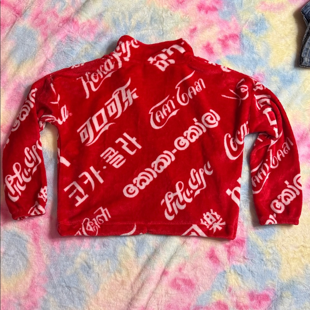 2/$10 Coca Cola Small Red Fleece Hoodie - Picture 4 of 4